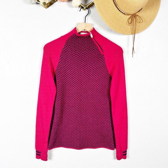 Smartwool Dacono Chevron Funnel Neck Merino Wool Ski Sweater Size Small - Picture 7 of 7